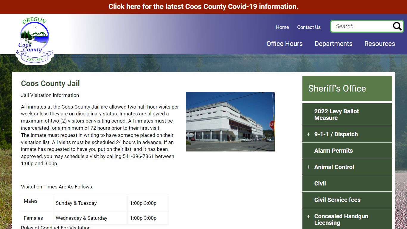 Coos County Jail | Coos County OR